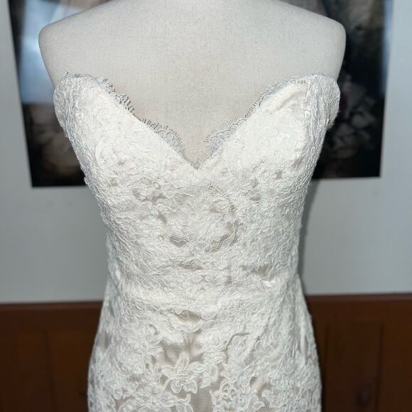 Stunning New $3900 JLM Couture Jim Hjelm Sweetheart Lace Overlay Wedding Gown! - Picture 5 of 12